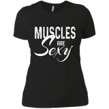 Ladies' "Muscles Are Sexy" Boyfriend T-Shirt
