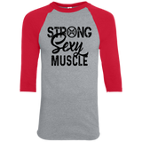 Strong Sexy Muscle 3/4 Baseball Tee