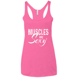 Ladies' "Muscles Are Sexy" Triblend Racerback Tank