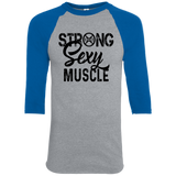 Strong Sexy Muscle 3/4 Baseball Tee