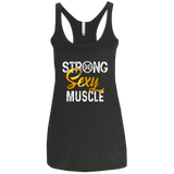 Ladies' "Strong Sexy Muscle" Triblend Racerback Tank